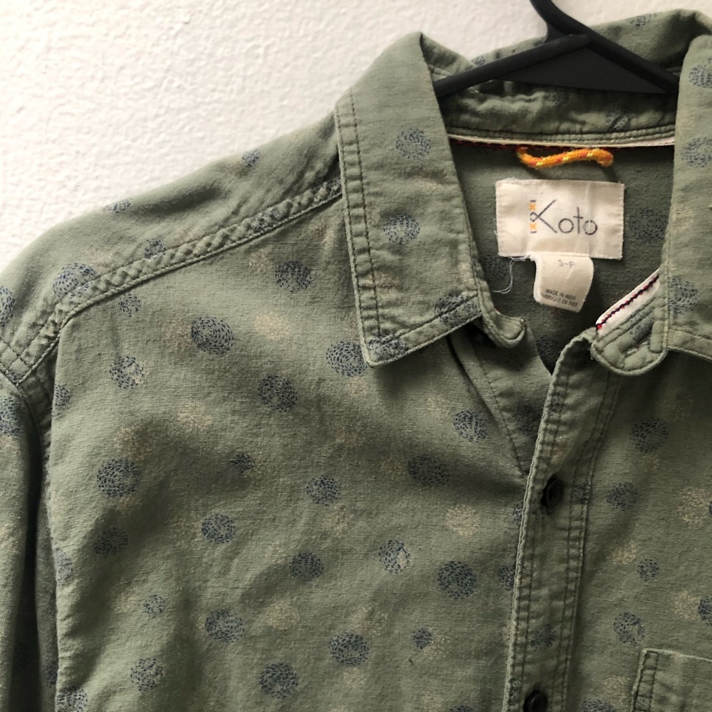 Button Down Print Shirt